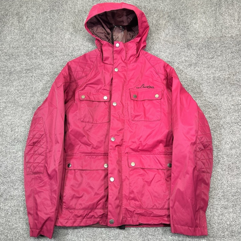 Burton Jacket Womens Small Pink Hooded Insulated Ski Snowboard Pockets Winter